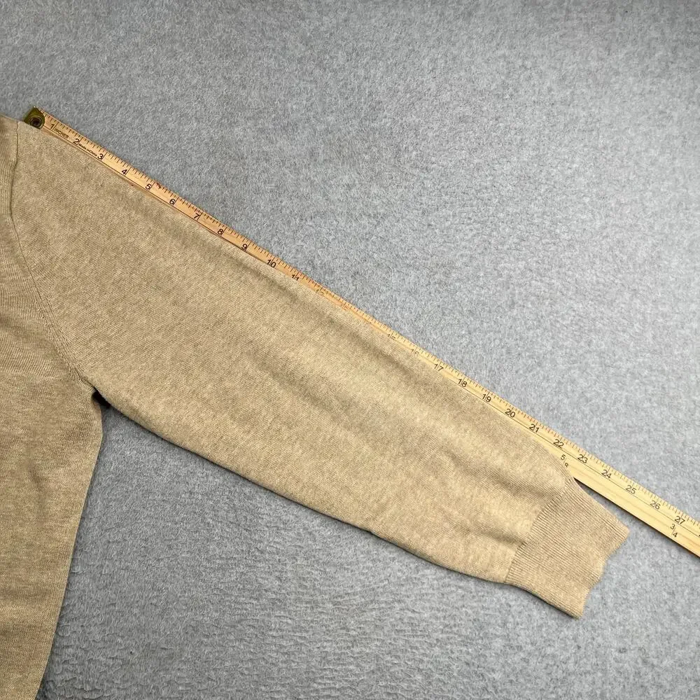J Crew Crew Neck Sweatshirt Beige Heather Knit Mens Size Large
